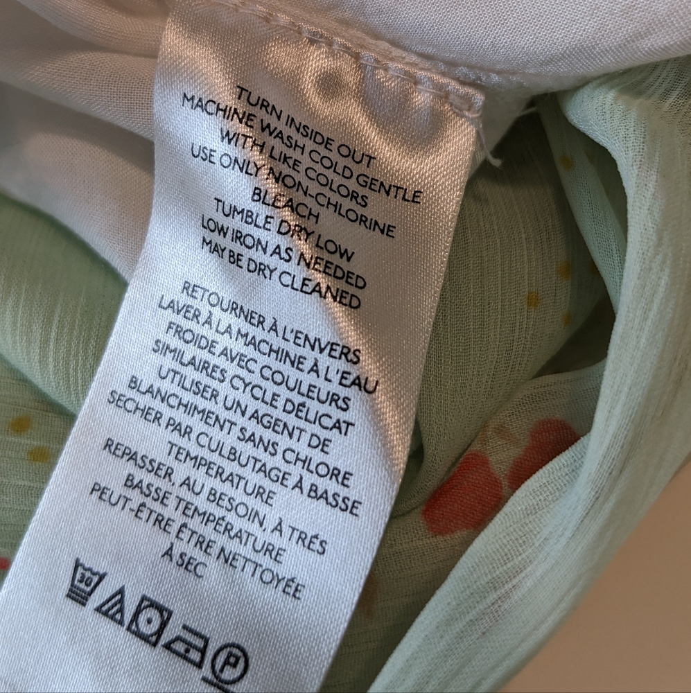 Free People Diagonal Tiered Floral Maxi Dress in Mint, Peach & Yellow - Picture 12 of 15